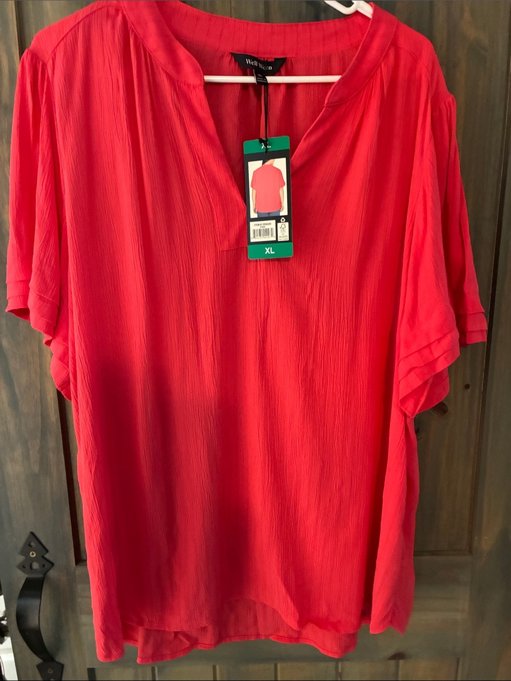 Well Worn Women’s Bright Short-Sleeve V-Neck Shirt